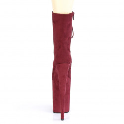 Винні замшеві черевики-четвірки Pleaser