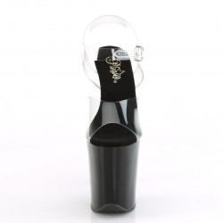 Чорні босоніжки з підбором інкрустованим камінням